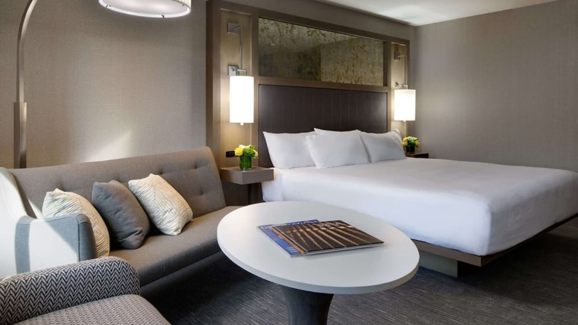 Day use room with sofa at Hyatt Regency Boston.