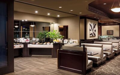 Dining area at Hyatt Regency Vancouver.