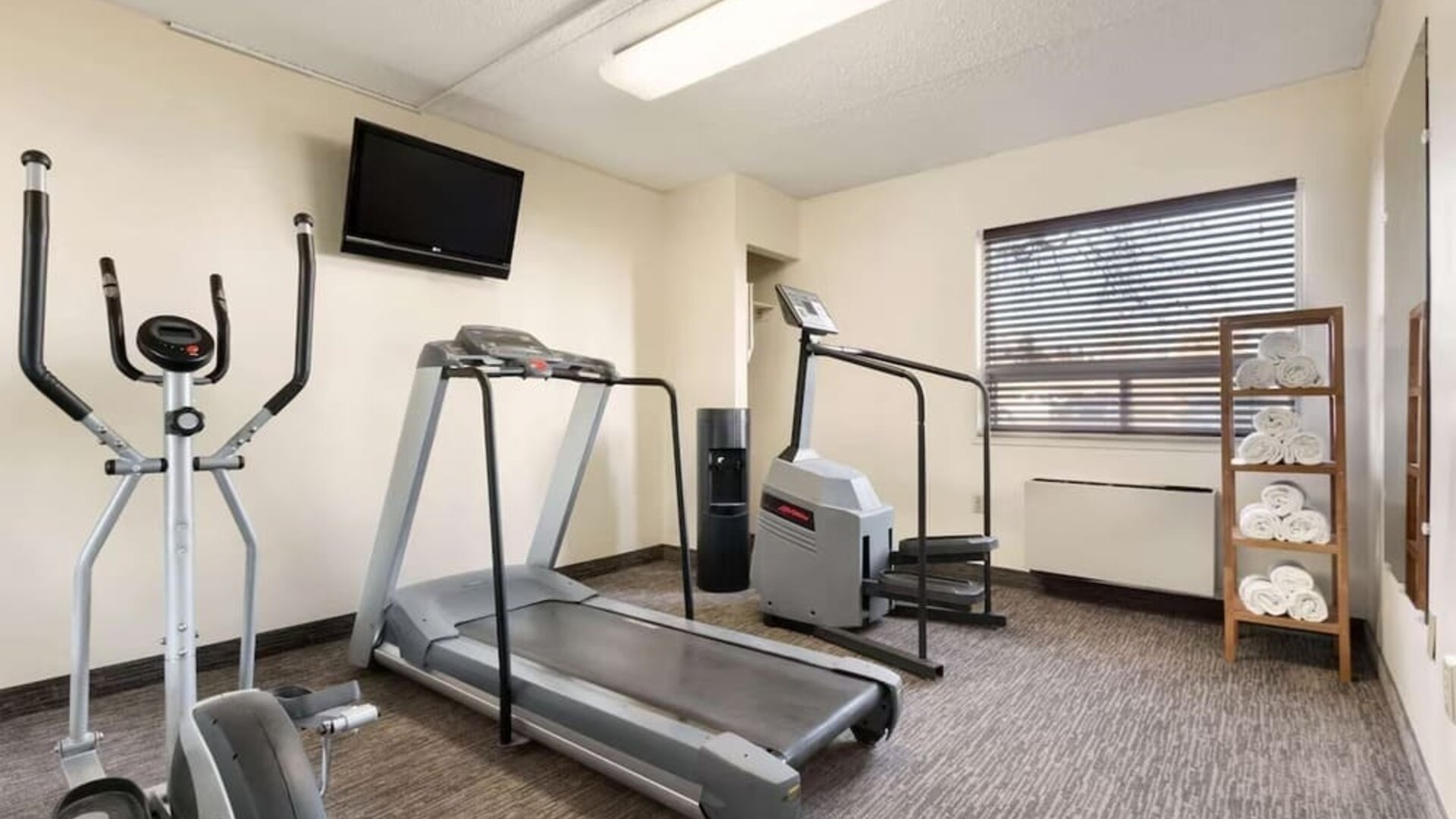 Fitness center at Travelodge Edmonton South.
