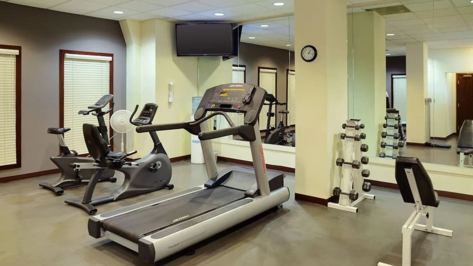 Fitness center at Holiday Inn Conference Center Edmonton South.
