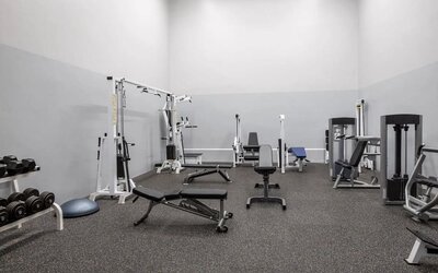 Fully equipped fitness center at Delta St. John's Hotel & Conference Center.