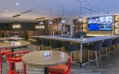 Hotel bar and lounge area at Delta St. John's Hotel & Conference Center.