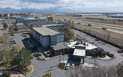Hotel exterior at Four Points By Sheraton Salt Lake City Airport.