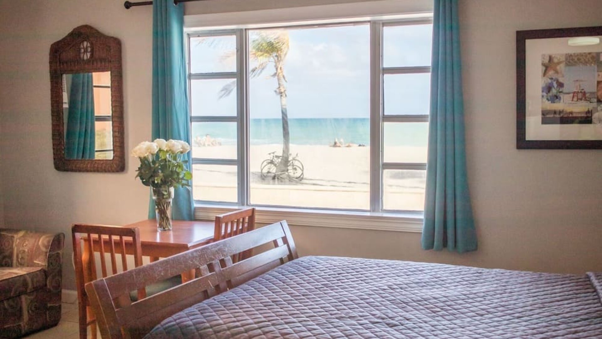 Day use room with ocean view at Riptide Hotel.