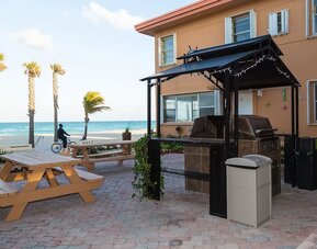 Grill area at Riptide Hotel.