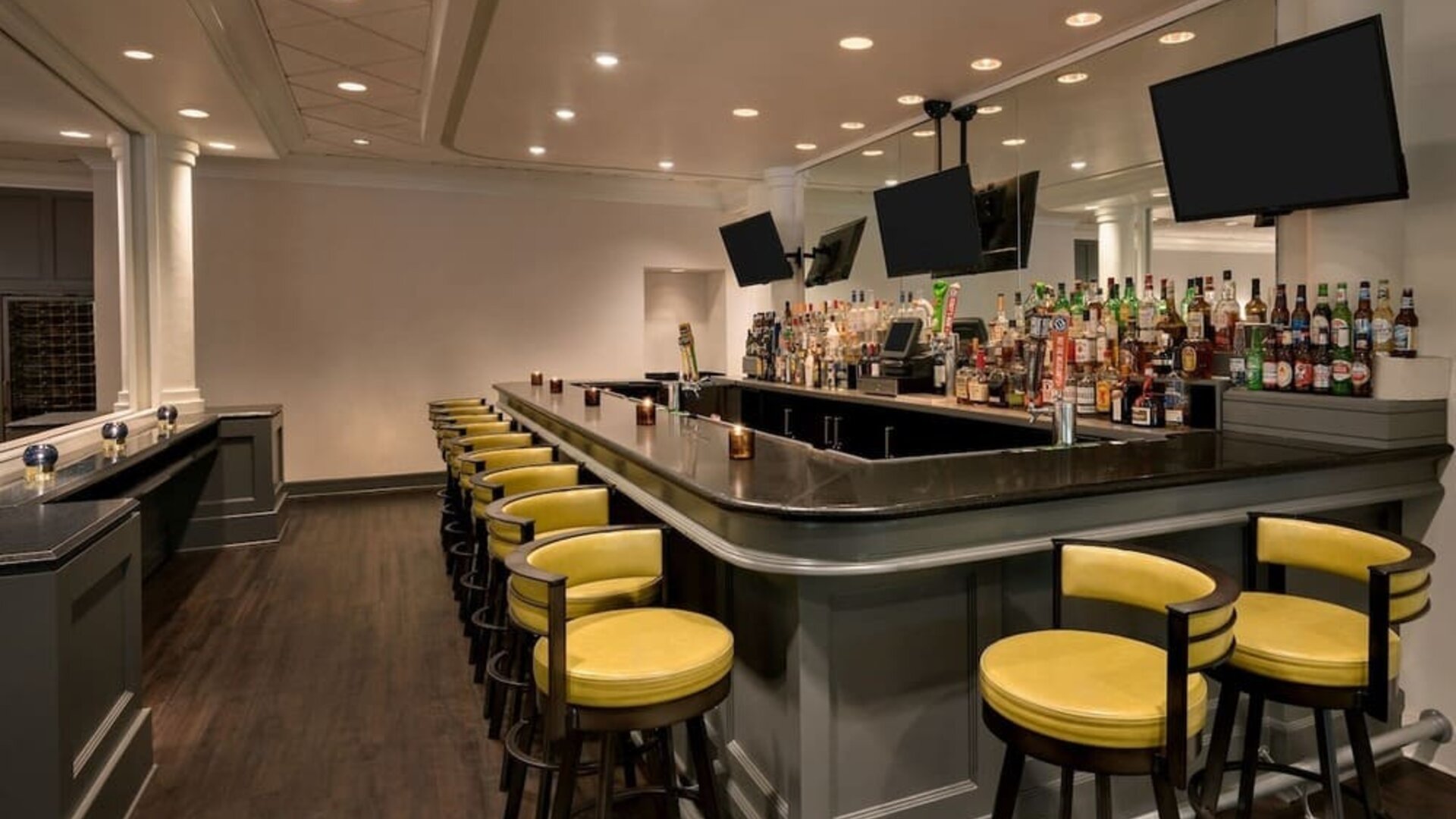 Hotel bar at Crowne Plaza Englewood.