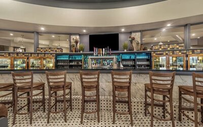 Hotel bar at Holiday Inn Lethbridge. 