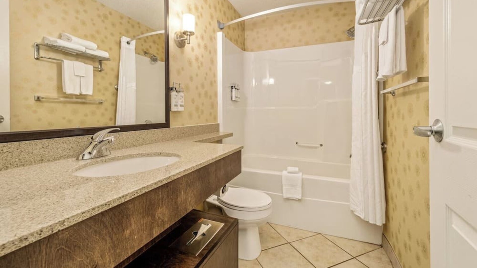 Guest bathroom at Holiday Inn Lethbridge. 