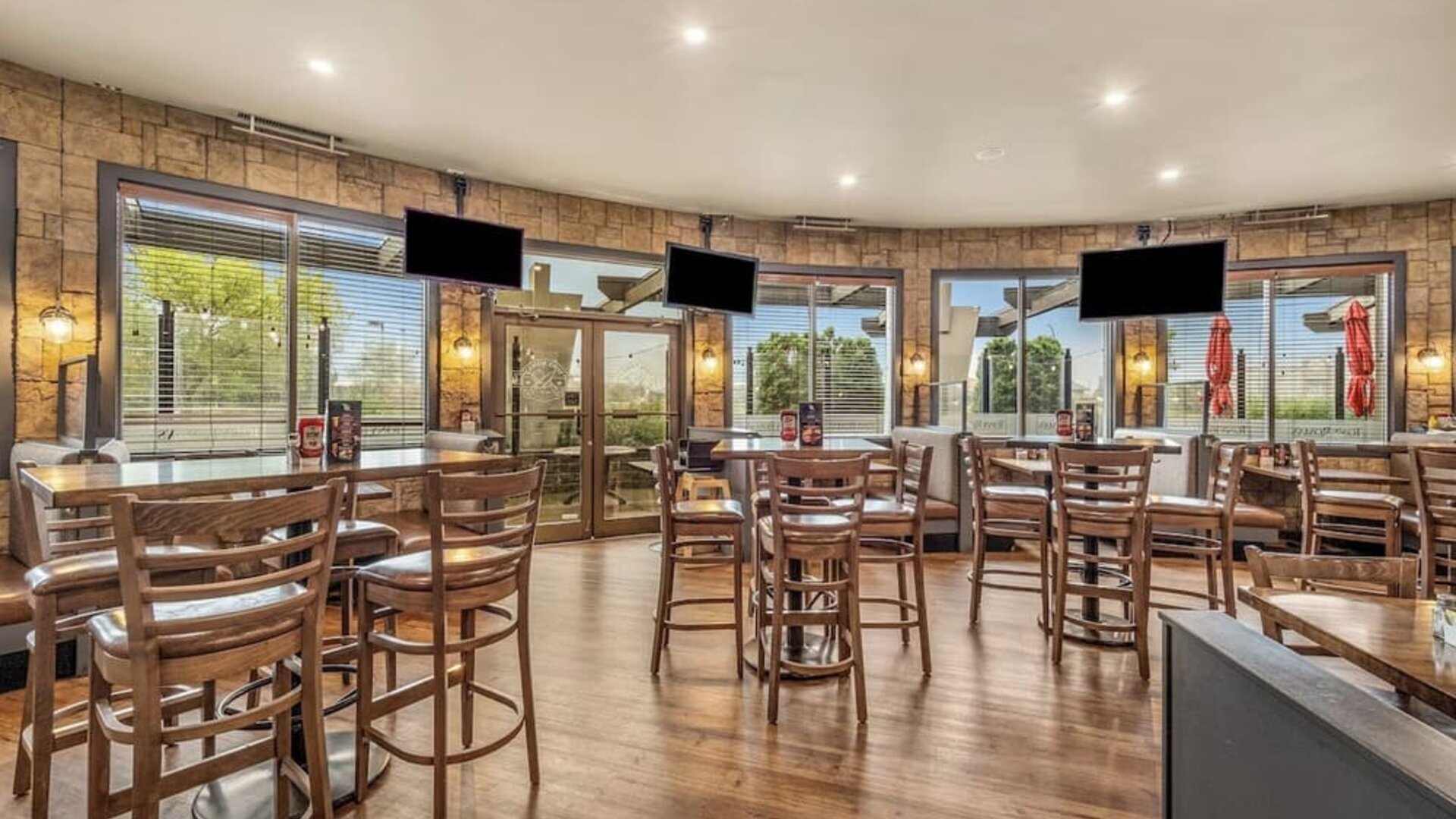 Hotel bar and lounge area at Holiday Inn Lethbridge. 