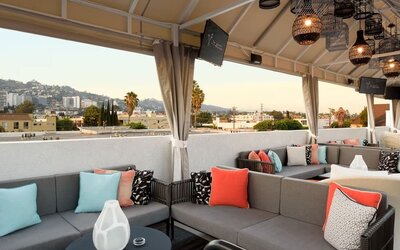 Rooftop terrace at Le Parc At Melrose.