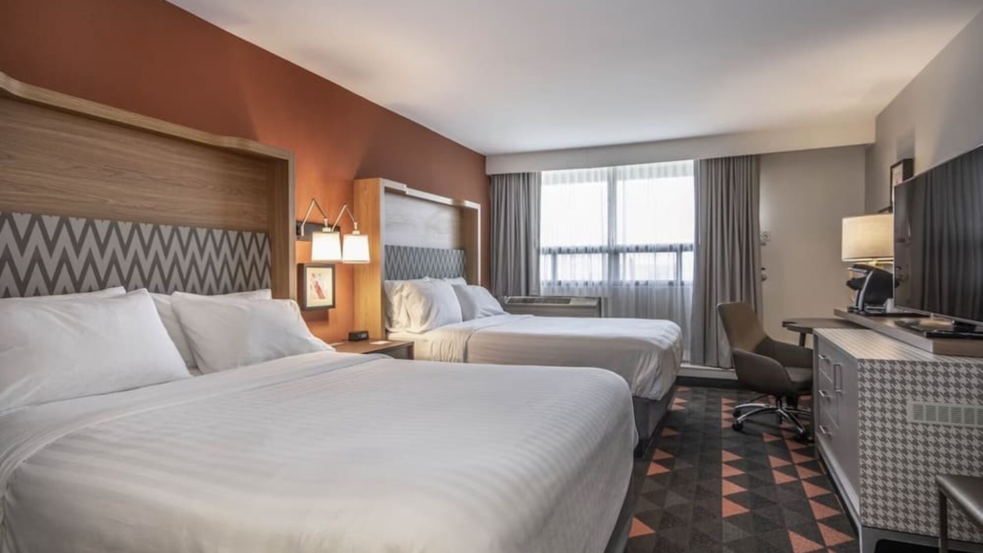 Day use twin room with work desk at Holiday Inn St. John's Conference Centre.