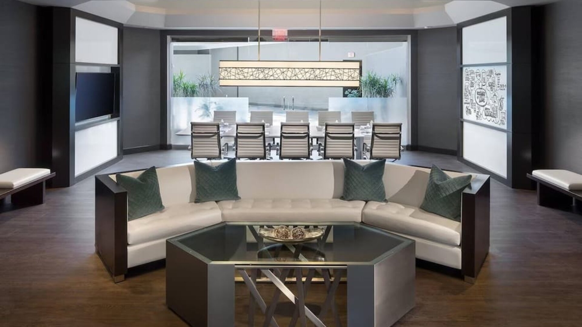 Professional meeting room at Crystal Gateway Marriott.