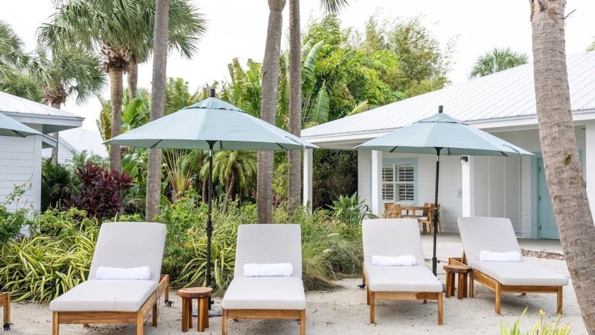 Lounge chairs at Islander Resort Oceanside.
