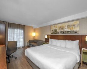 Bright and spacious day use room with work desk at Comfort Inn Sault Ste. Marie.