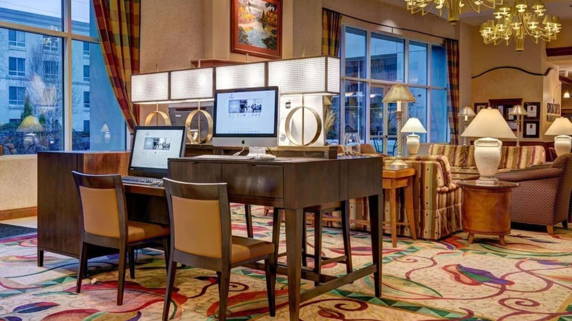 Business center available at Hilton Seattle Airport & Conference Center.