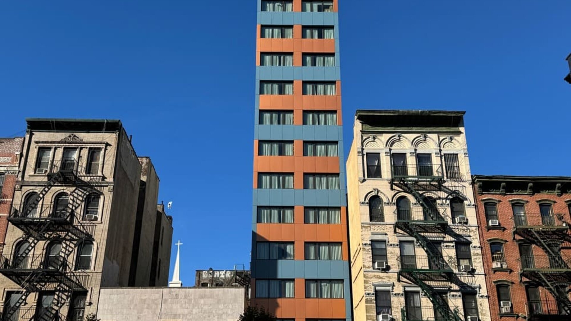 Hotel exterior at Days Inn Chinatown NYC.