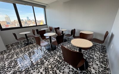 Dining area at Days Inn Chinatown NYC.