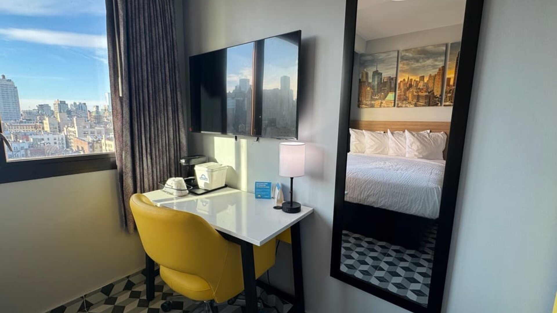 Work desk at Days Inn Chinatown NYC.