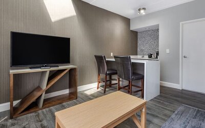 TV room at Somerset Lofts.