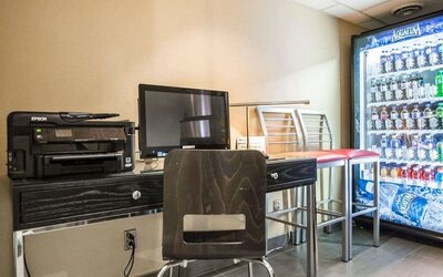 Business center with computer and printer at Comfort Inn Truro.