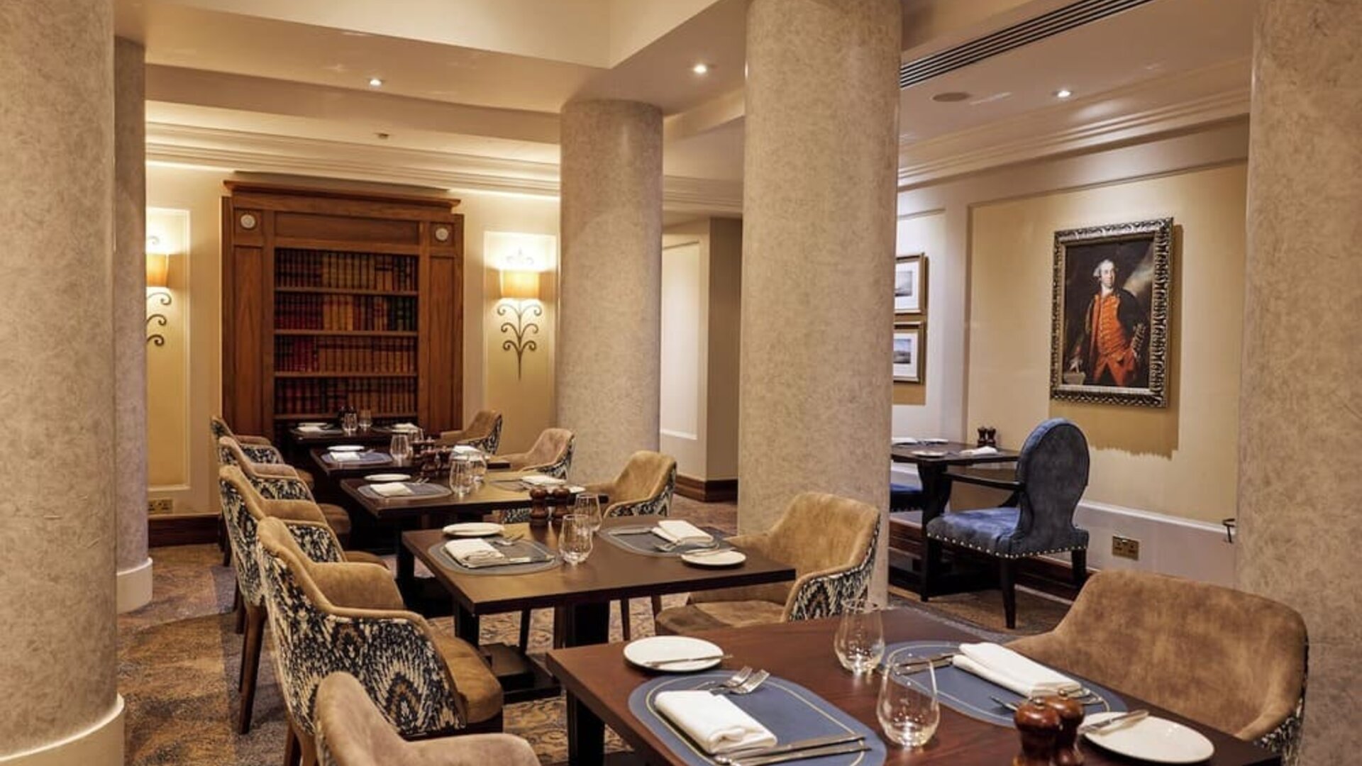 Hotel restaurant at The Royal Horseguards Hotel.