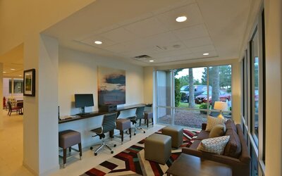 Business center available at Hawthorn Suites By Wyndham El Paso Airport.