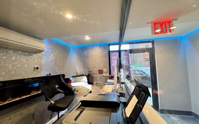 Business center at Rose Hotel, Bronx.