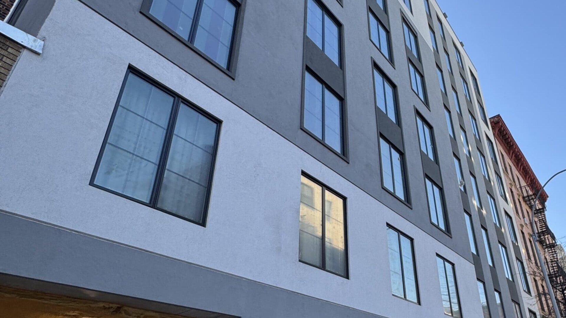 Hotel entrance at Rose Hotel, Bronx.