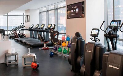 Fitness center available at Courtyard By Marriott New York Manhattan/Central Park.