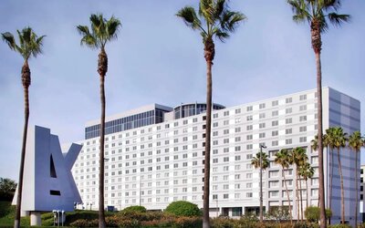 Hotel exterior at Hyatt Regency Los Angeles International Airport.