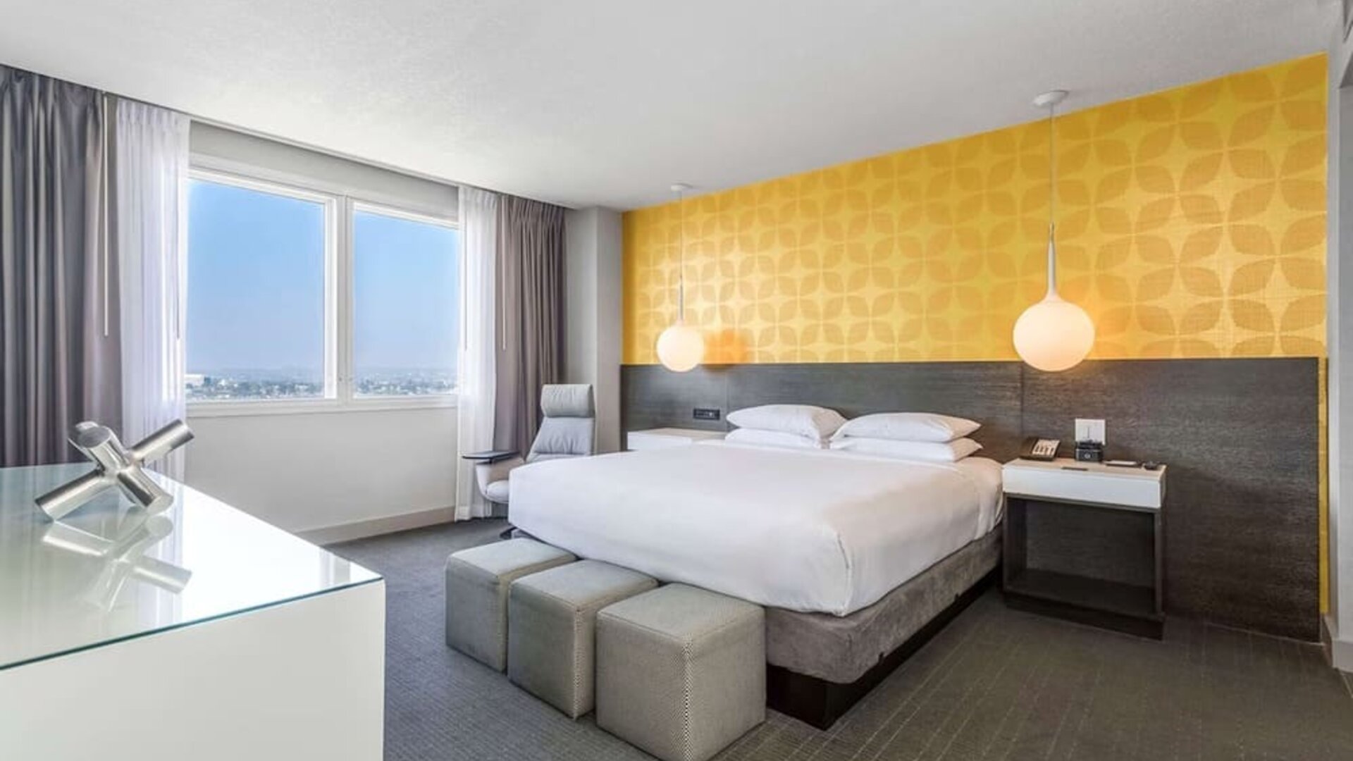 Day use room with  natural light at Hyatt Regency Los Angeles International Airport.