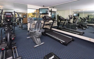 Fitness center available at The Marina Inn On San Francisco Bay.