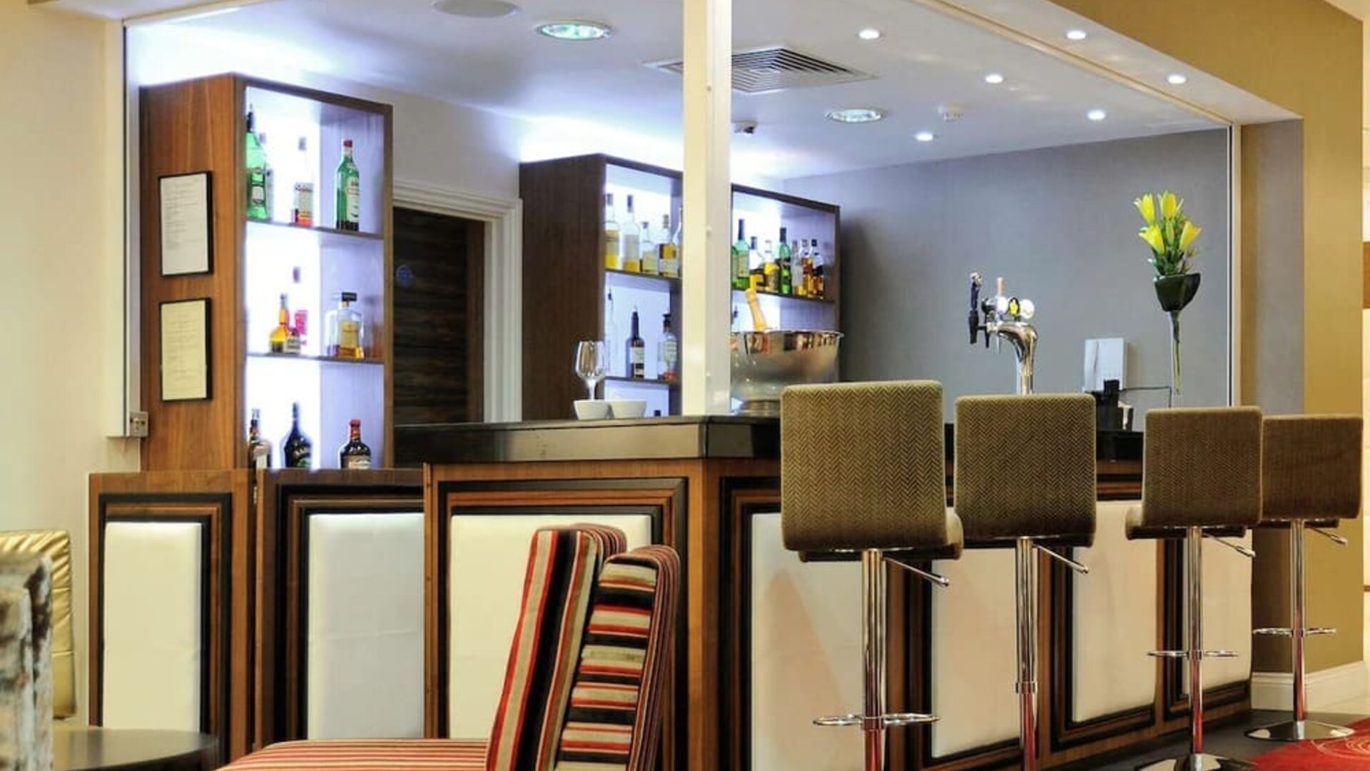 Hotel bar at Mercure London Bloomsbury.