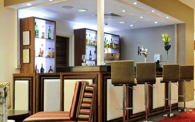 Hotel bar at Mercure London Bloomsbury.