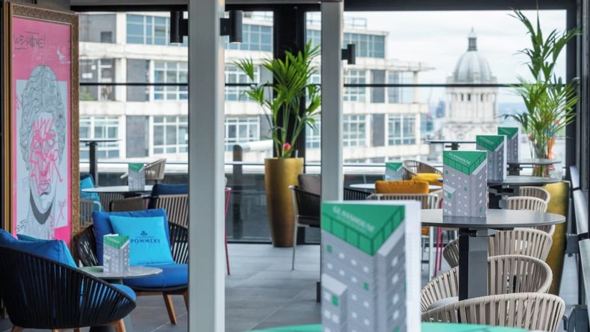 Rooftop terrace with lounge area at NYX Hotel London Holborn By Leonardo.