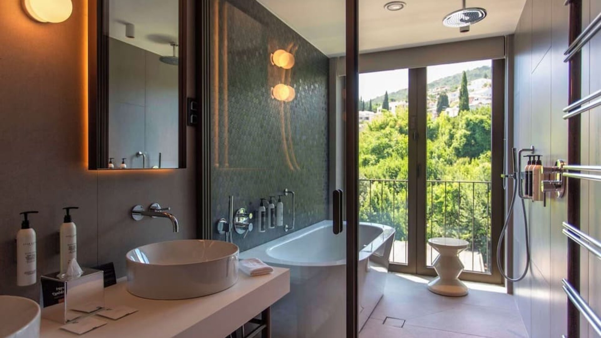 Guest bathroom at Keight Hotel Opatija.