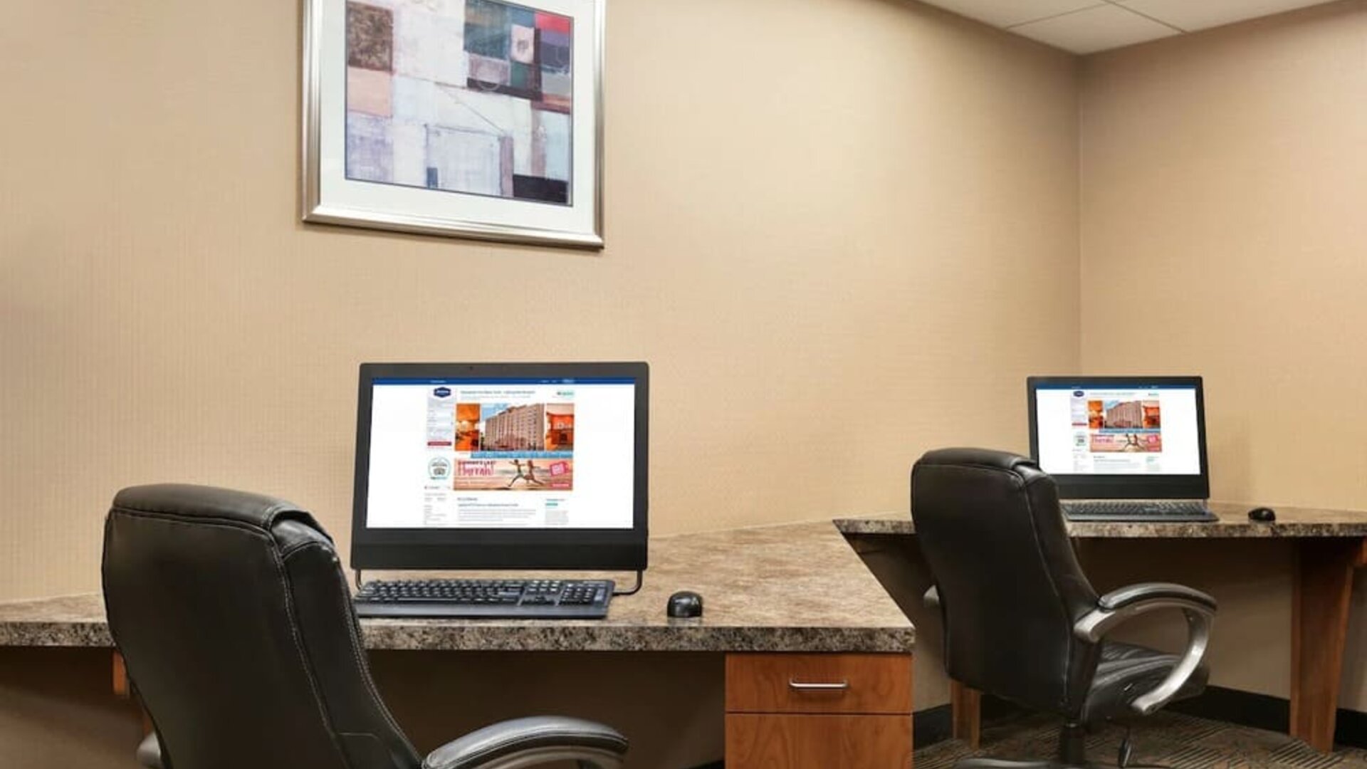 Business center at Hampton Inn New York - LaGuardia Airport.