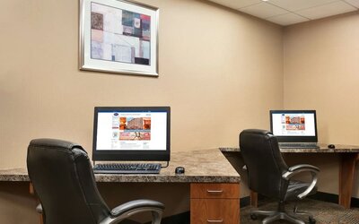 Business center at Hampton Inn New York - LaGuardia Airport.