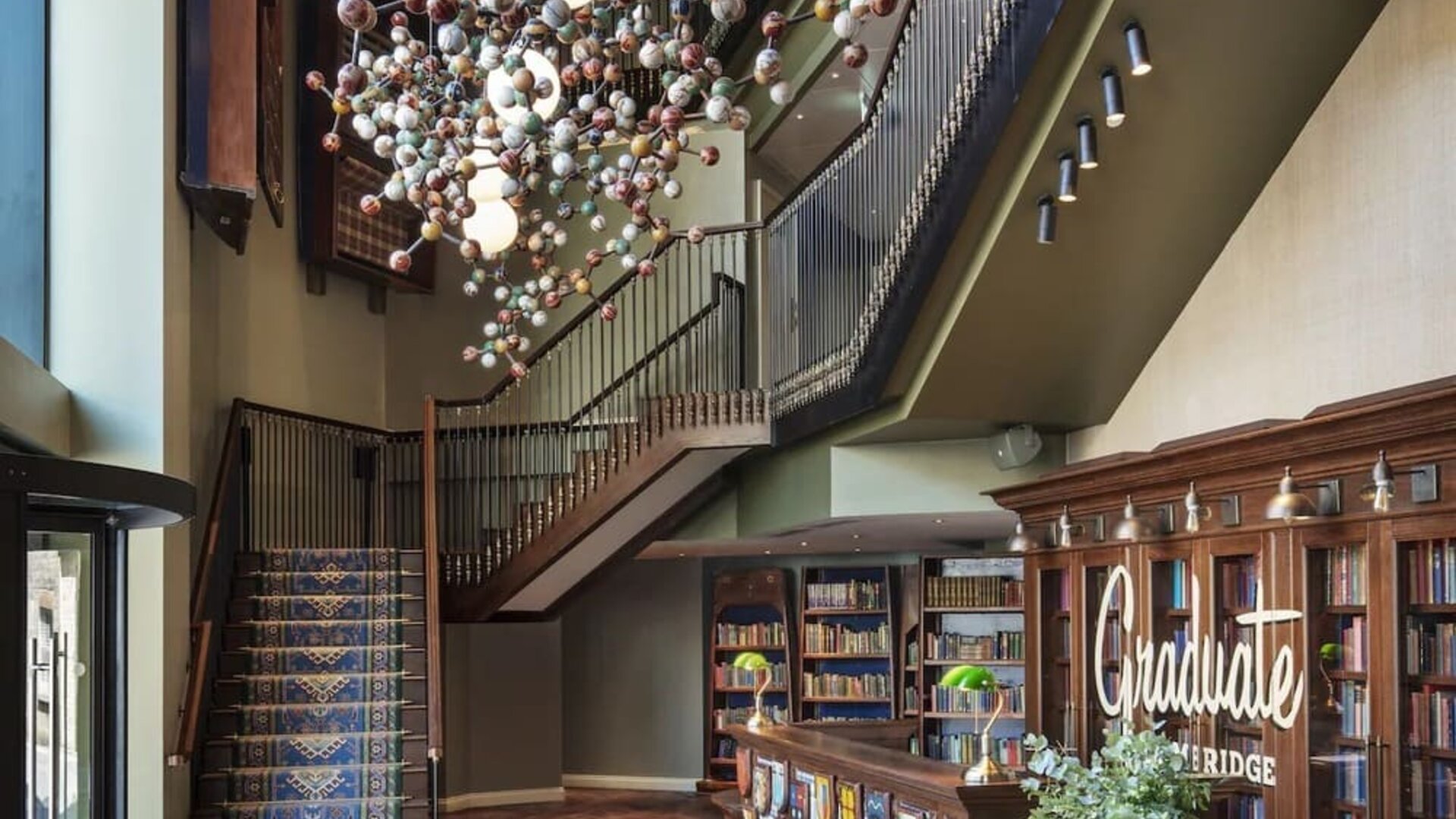 Lobby entrance at Graduate By Hilton Cambridge.