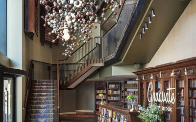 Lobby entrance at Graduate By Hilton Cambridge.