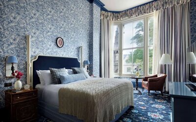 King bed at The Randolph Hotel Oxford.