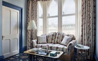 Lounge seating at The Randolph Hotel Oxford.