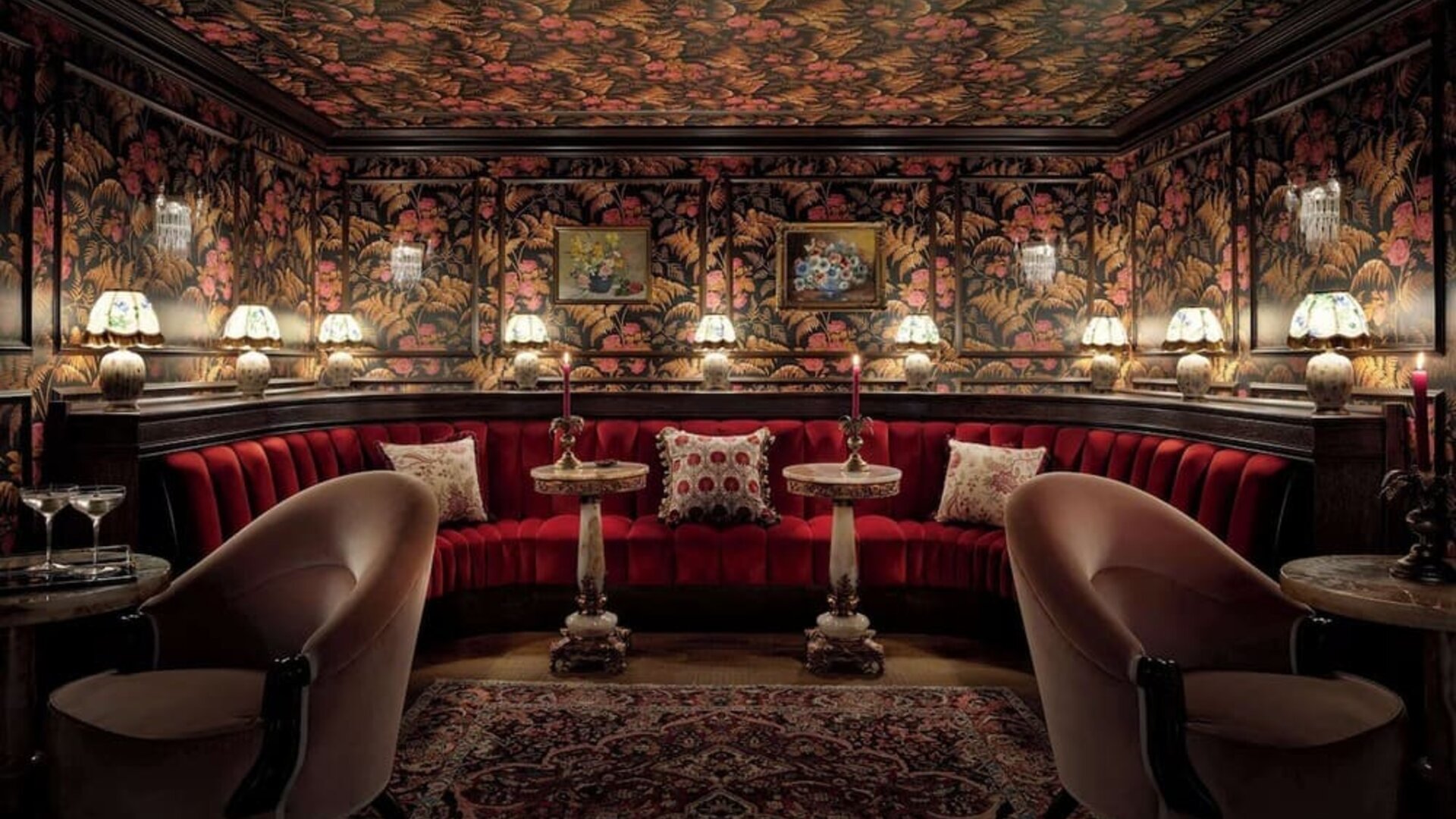 Hotel bar at The Randolph Hotel Oxford.