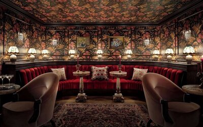 Hotel bar at The Randolph Hotel Oxford.