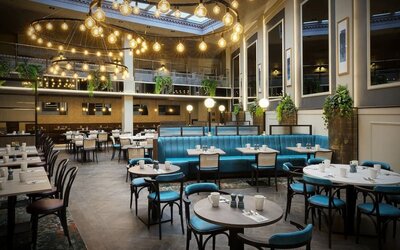 Dining area at Leonardo Royal Hotel London City.|