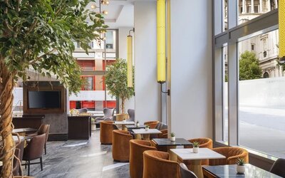 Dining area at Leonardo Royal St Paul's Hotel.