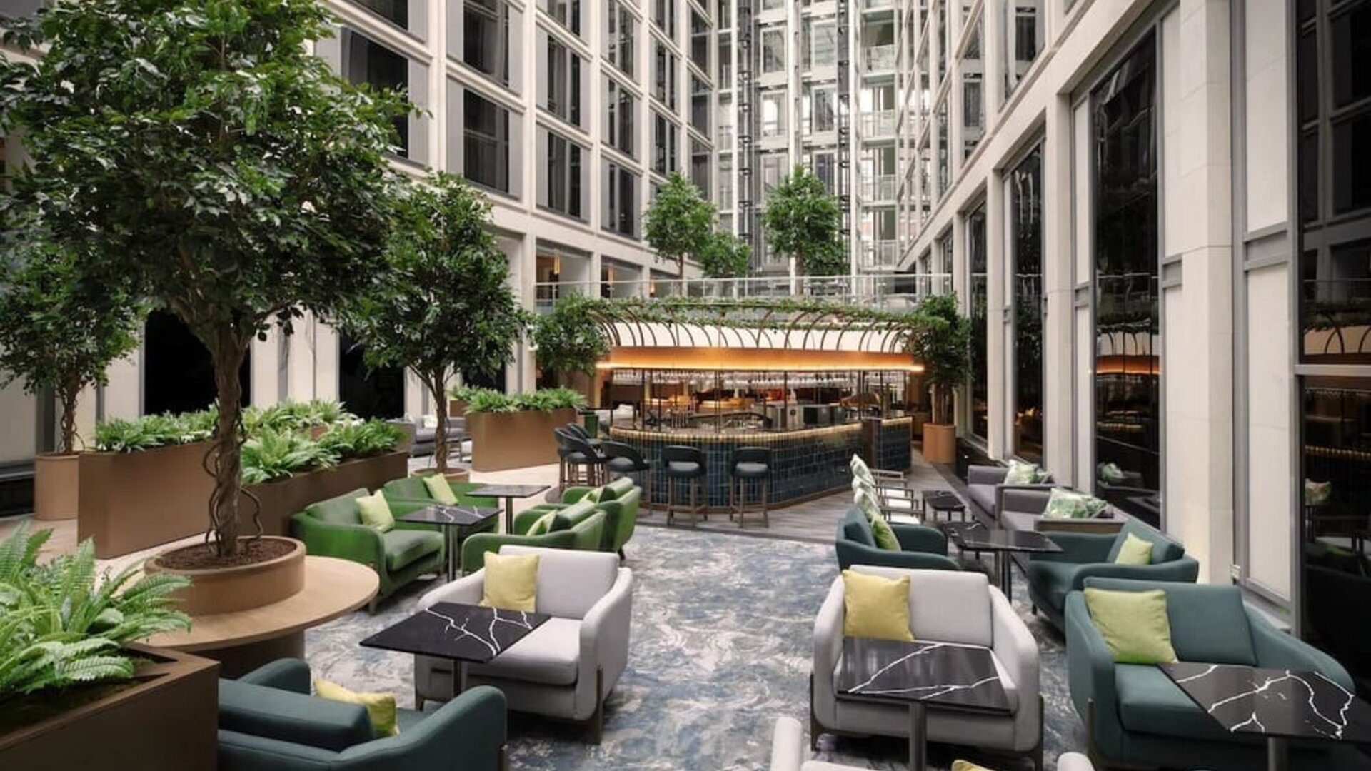 Lounge area at Leonardo Royal St Paul's Hotel.