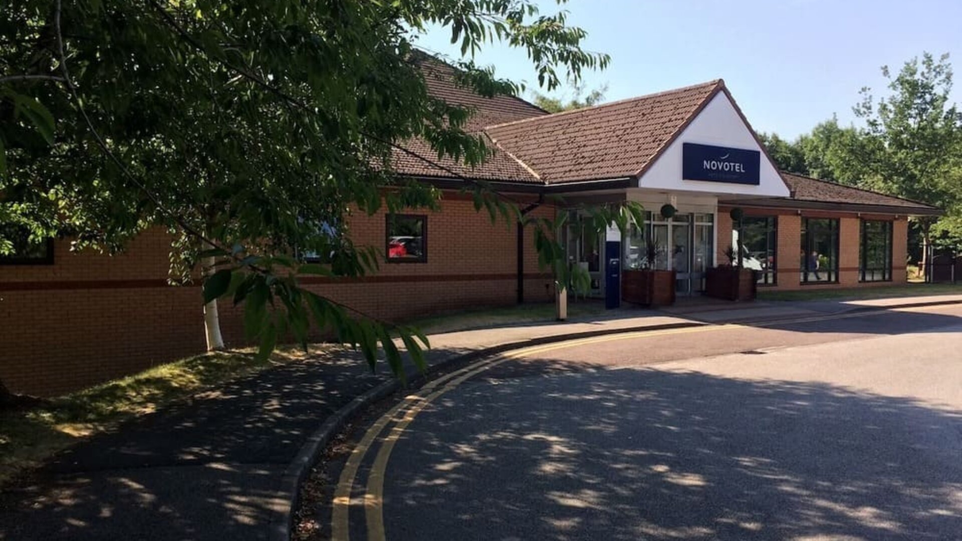 Hotel entrance at Novotel Manchester West.