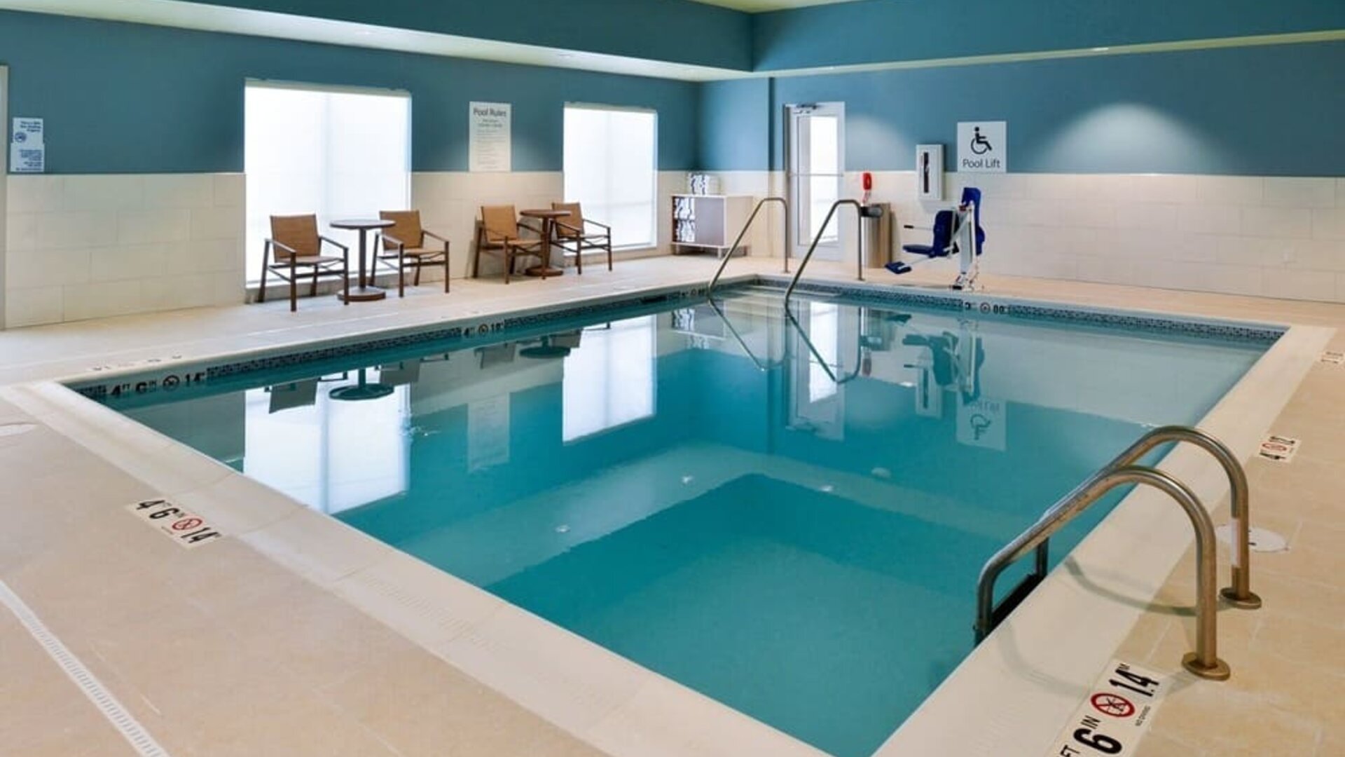 Refreshing indoor pool at Holiday Inn Express & Suites Ottumwa.