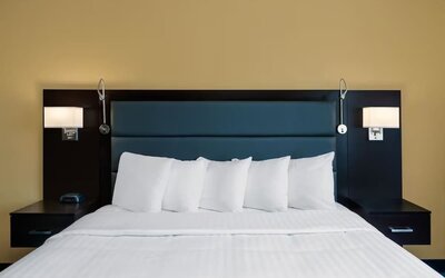 King bed at Hotel 1550 SFO.